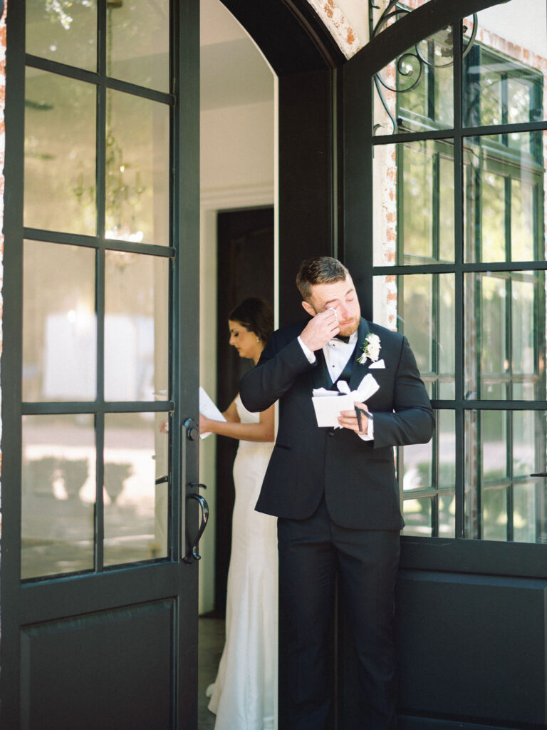 documentary style wedding photography private first touch with vows