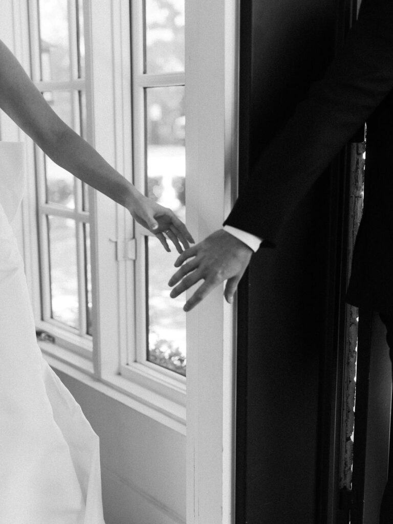 documentary style wedding photography private first touch with vows