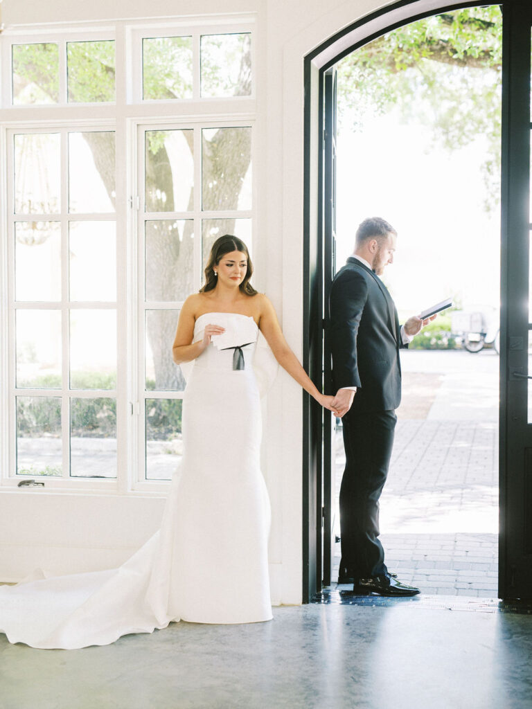 documentary style wedding photography private first touch with vows