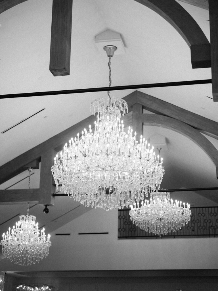 elegant wedding reception decor chandelier 
